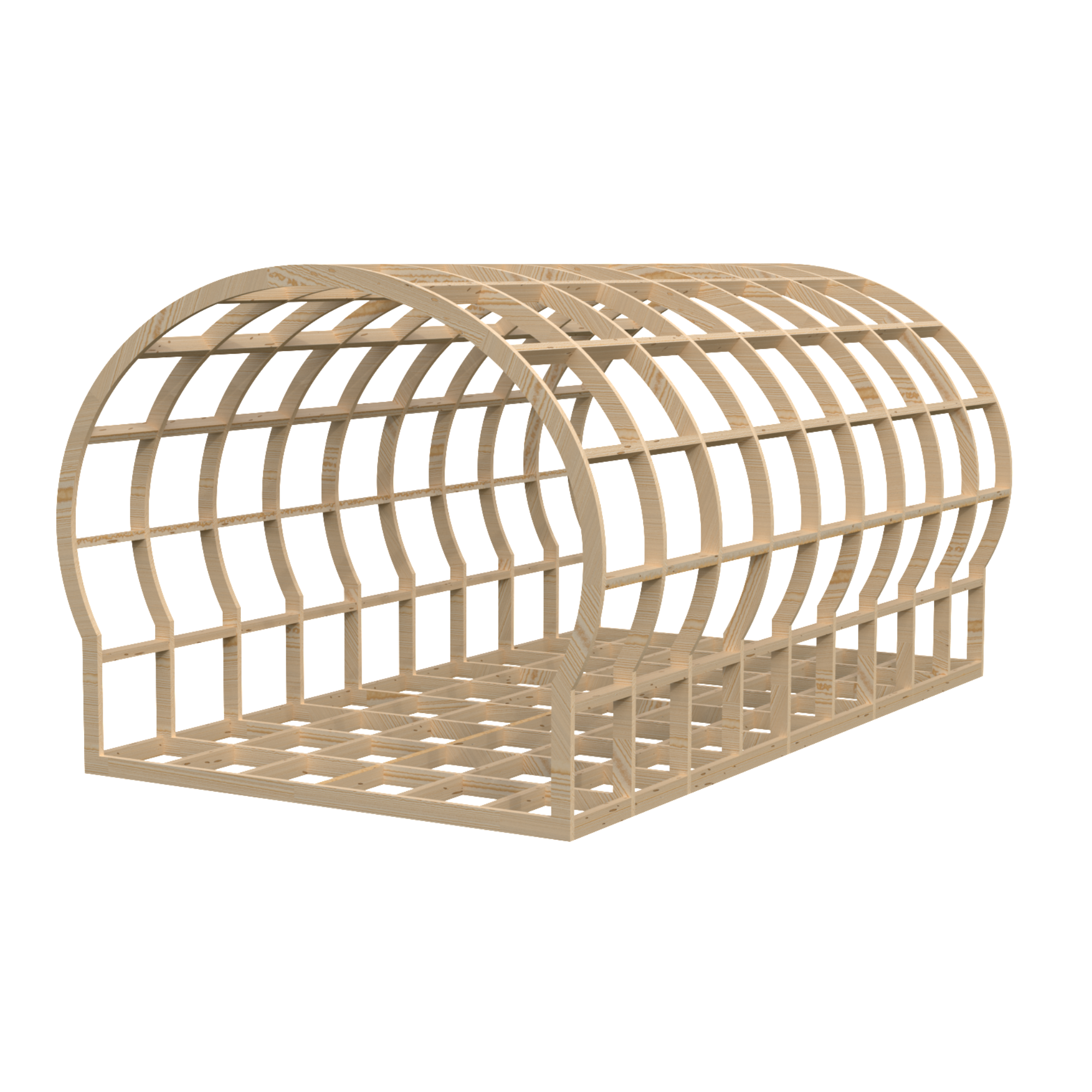 Ellipse Glamping Pod Frame 3.0m – CNC Cut Self-Build Kit – CosyPod
