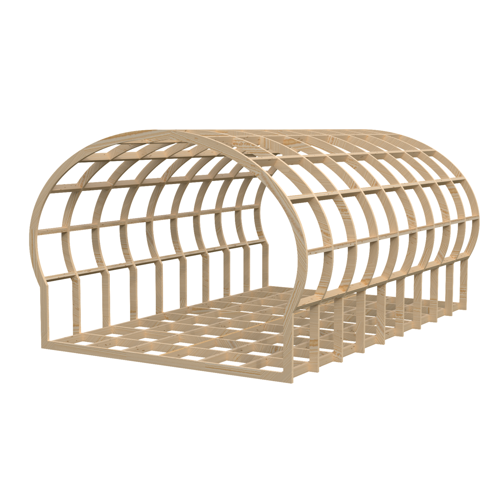 Ellipse Glamping Pod Frame 3.5m – CNC Cut Self-Build Kit