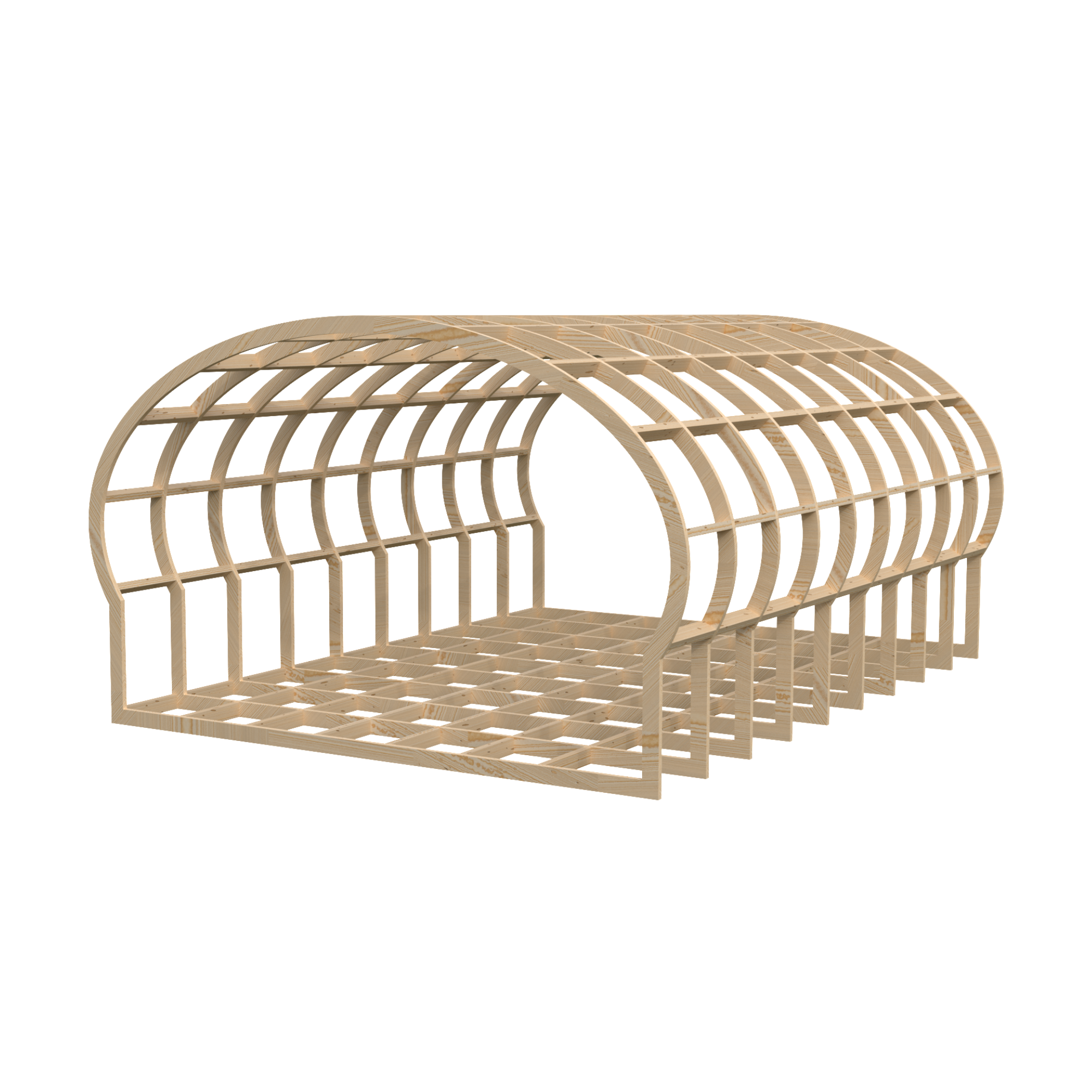 Ellipse Glamping Pod Frame 4.0m – CNC Cut Self-Build Kit